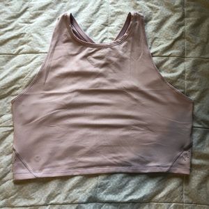 ATHLETA LIGHT PINK CROP TANK TOP